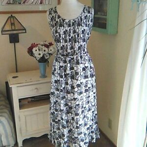 NY Collection Shirred Midi Dress